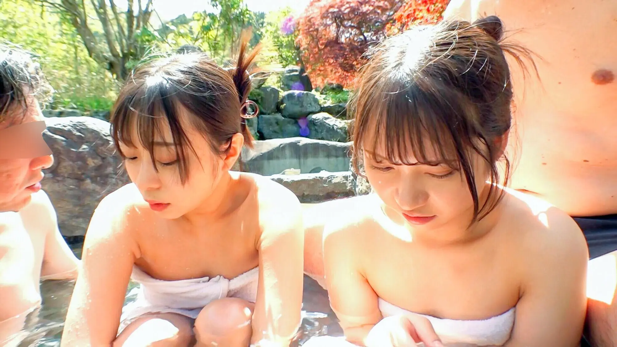 清楚な美少女たちとパ○活温泉旅行