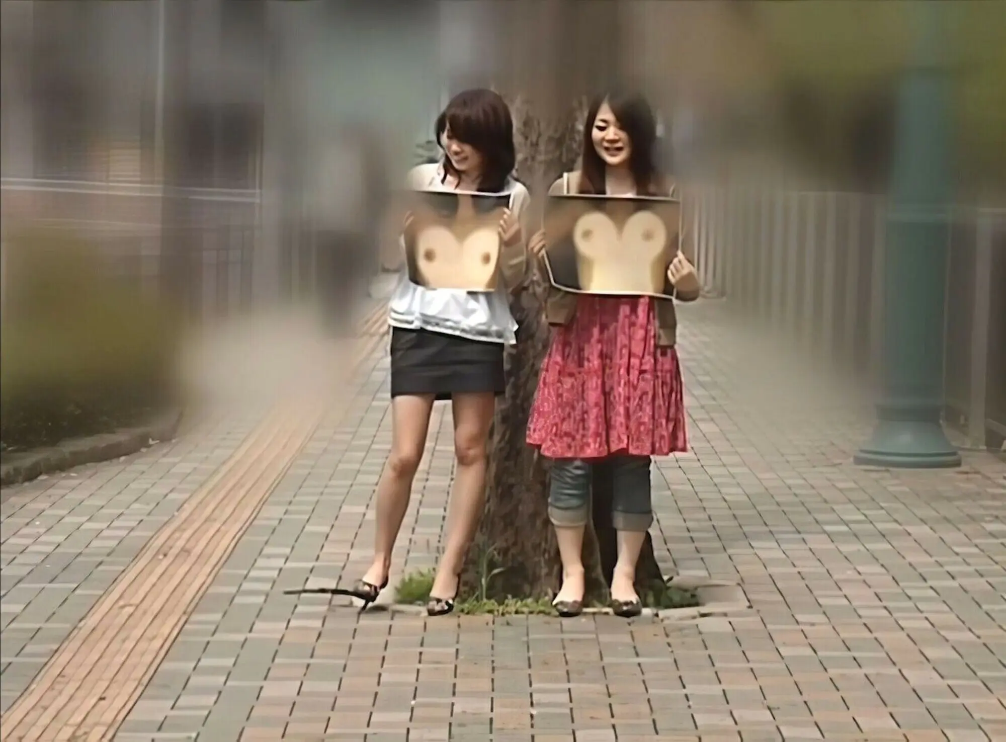 【AIリマスター】街角素人お嬢さんの恥じらい オッパイをコピーして見~せて!